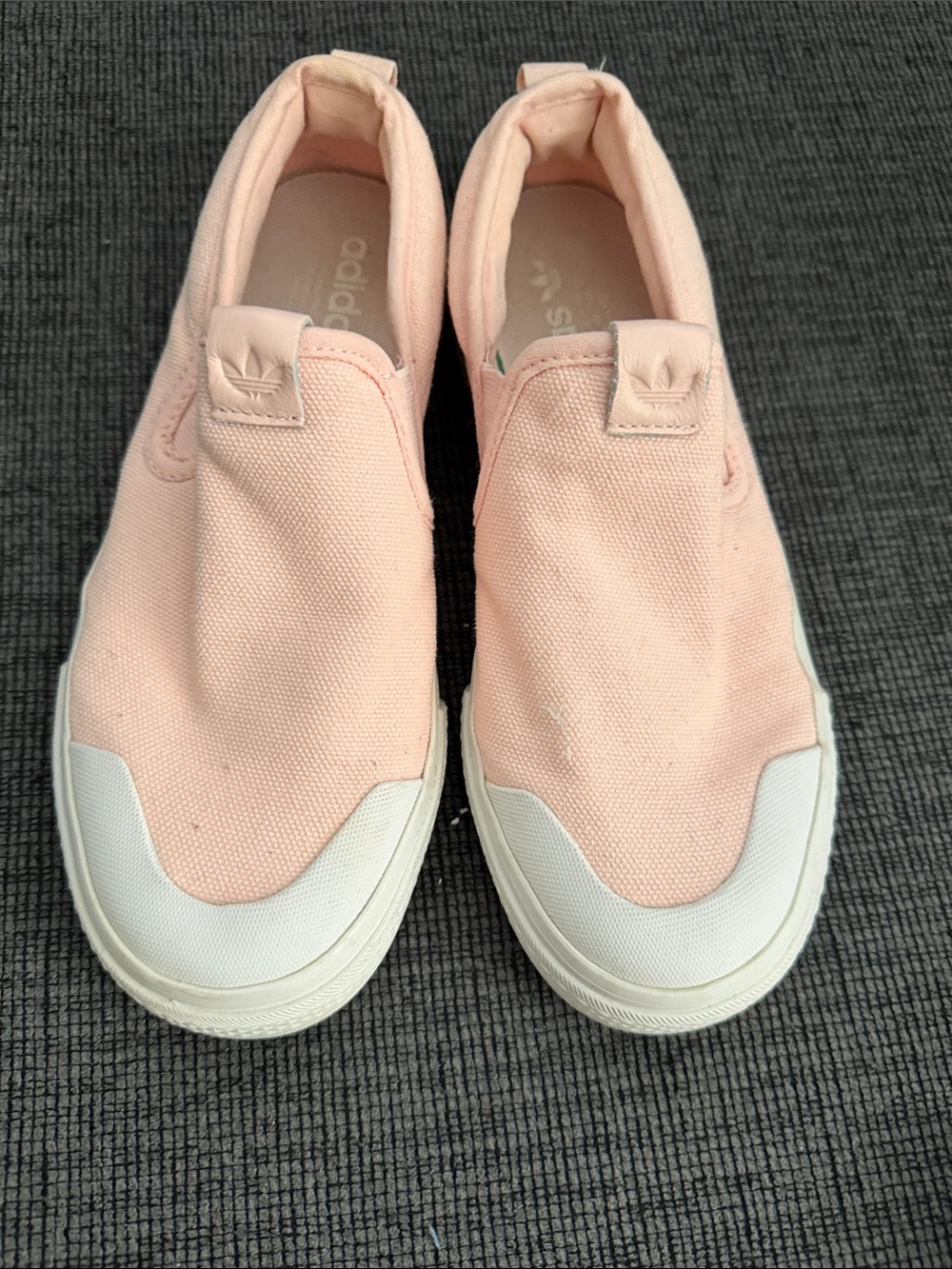 adidas  Slip-On Sneakers - Pale Pink with White Trim